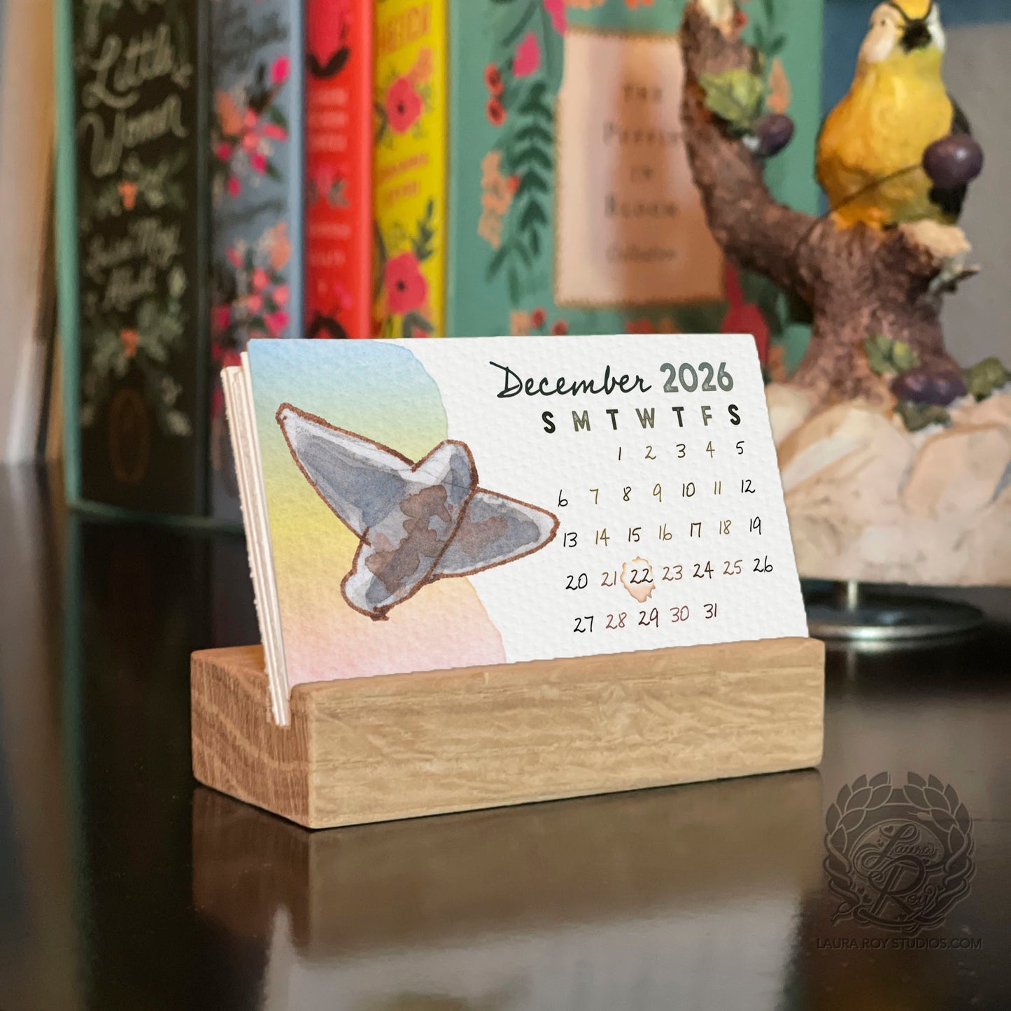 2026 Birds Watercolor Mini Calendar