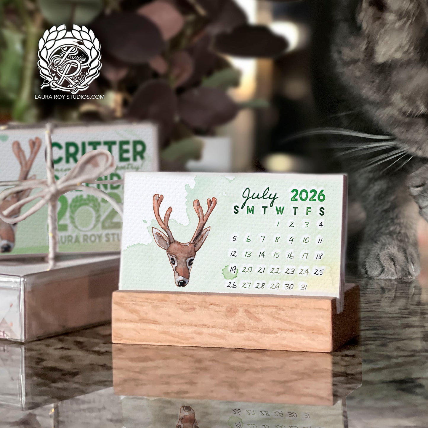 2026 Critter Animal Watercolor Mini Calendar