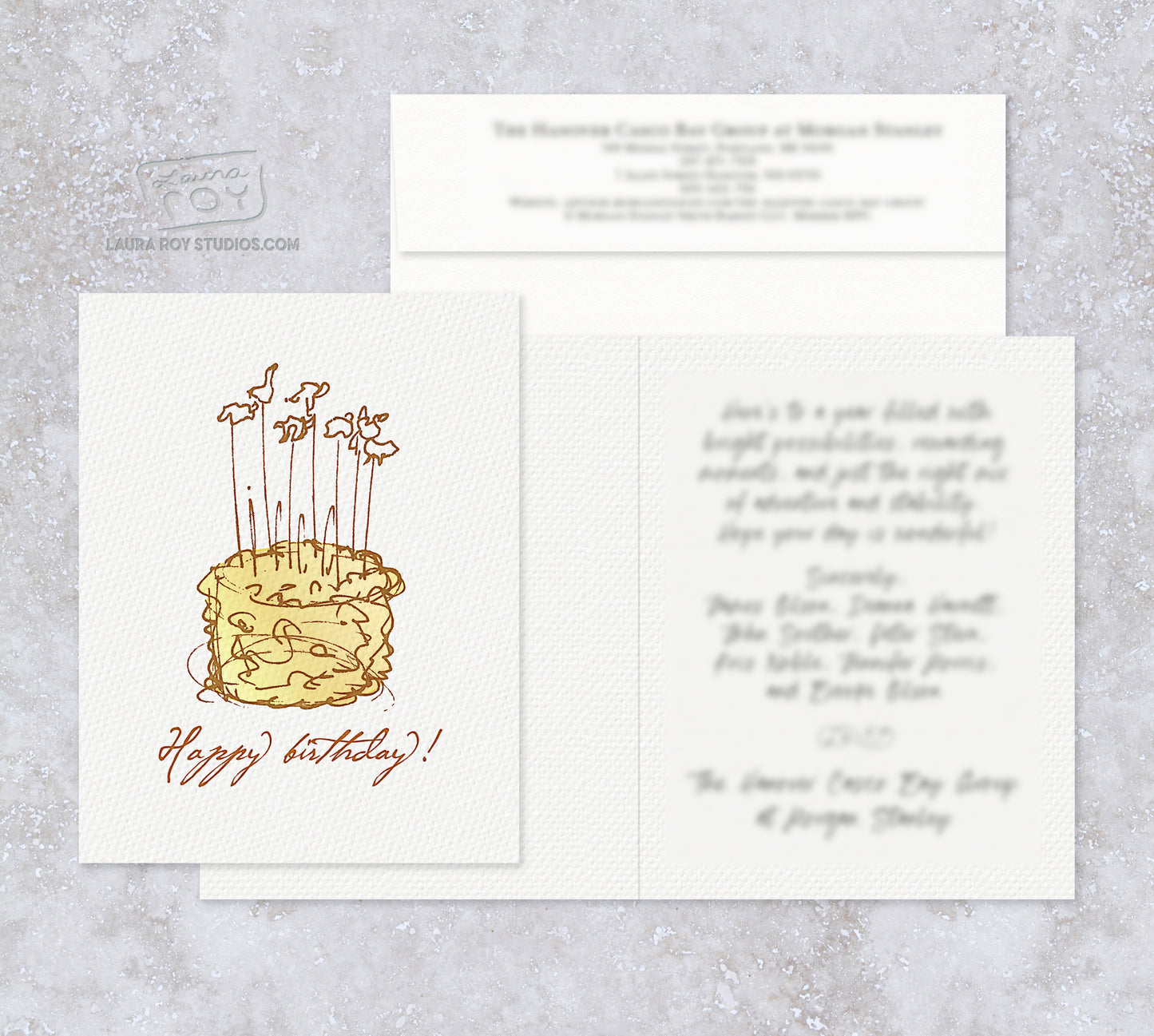500 Custom Birthday Cards and Envelopes with Return Address