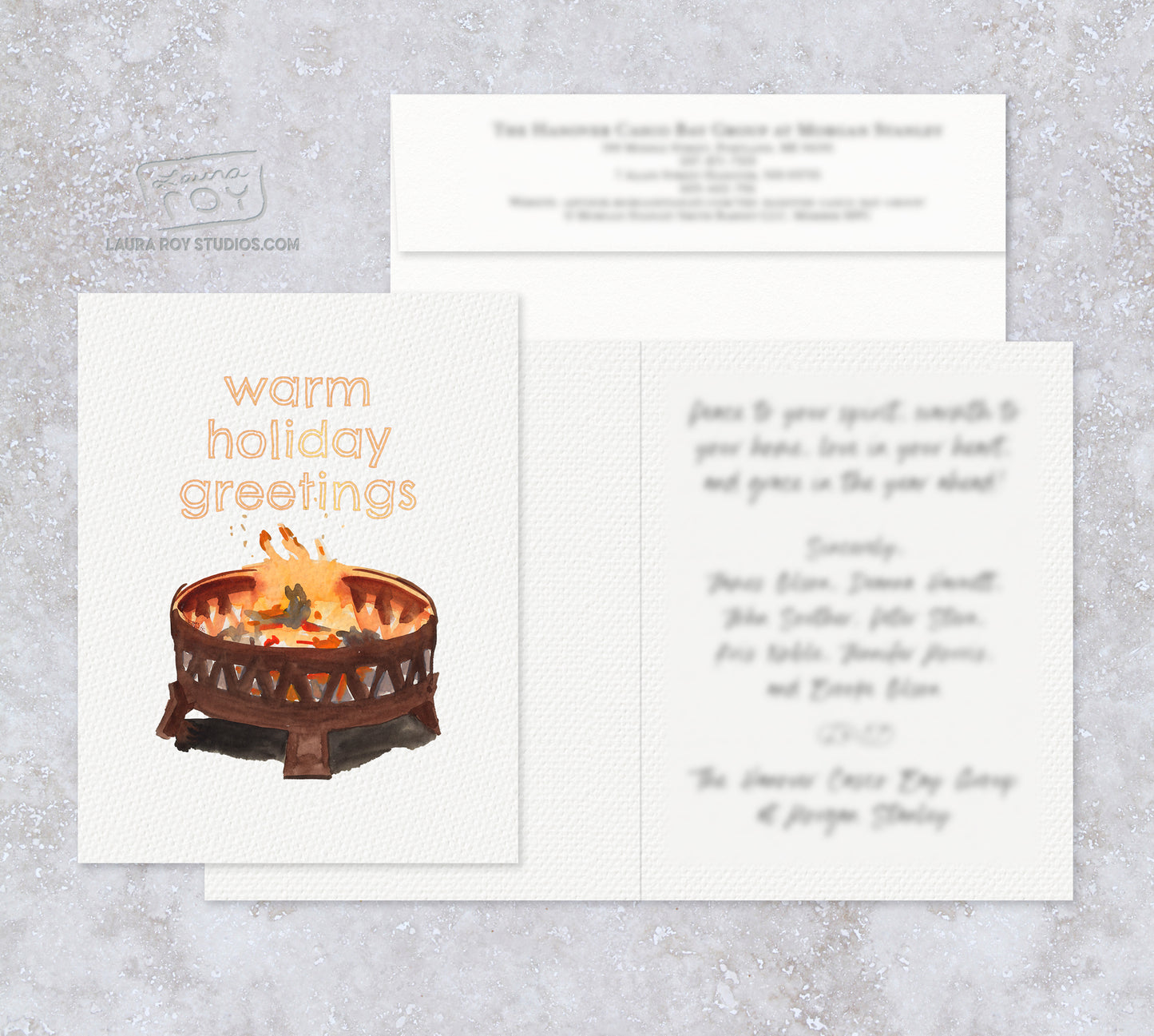 350 Custom Holiday Cards and Envelopes with Return Address