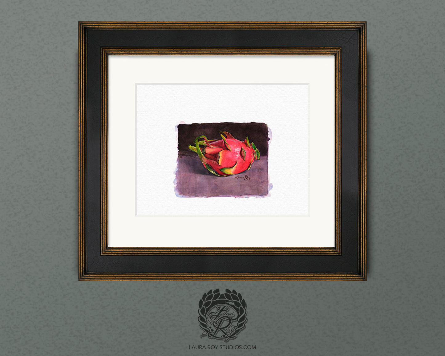 Dragon Fruit Watercolor Art Print – Vibrant Tropical Fruit Illustration, Exotic Kitchen Wall Decor