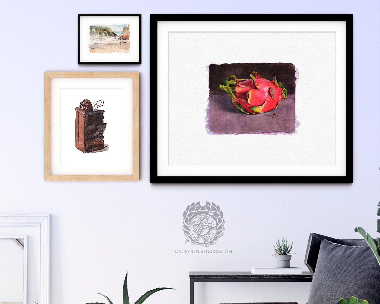 Dragon Fruit Watercolor Art Print – Vibrant Tropical Fruit Illustration, Exotic Kitchen Wall Decor