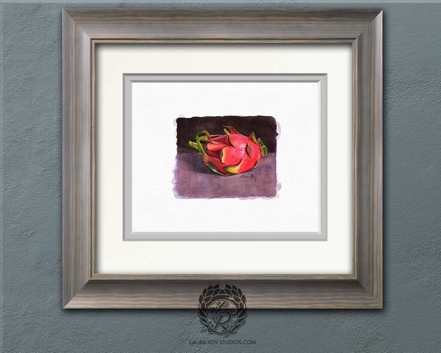 Dragon Fruit Watercolor Art Print – Vibrant Tropical Fruit Illustration, Exotic Kitchen Wall Decor