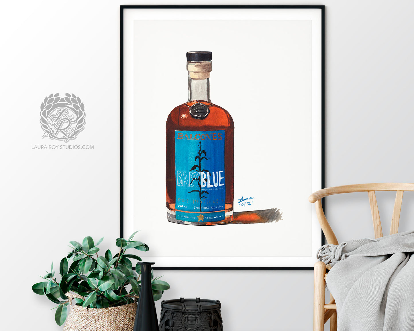 Balcones Baby Blue Watercolor | Giclée Print