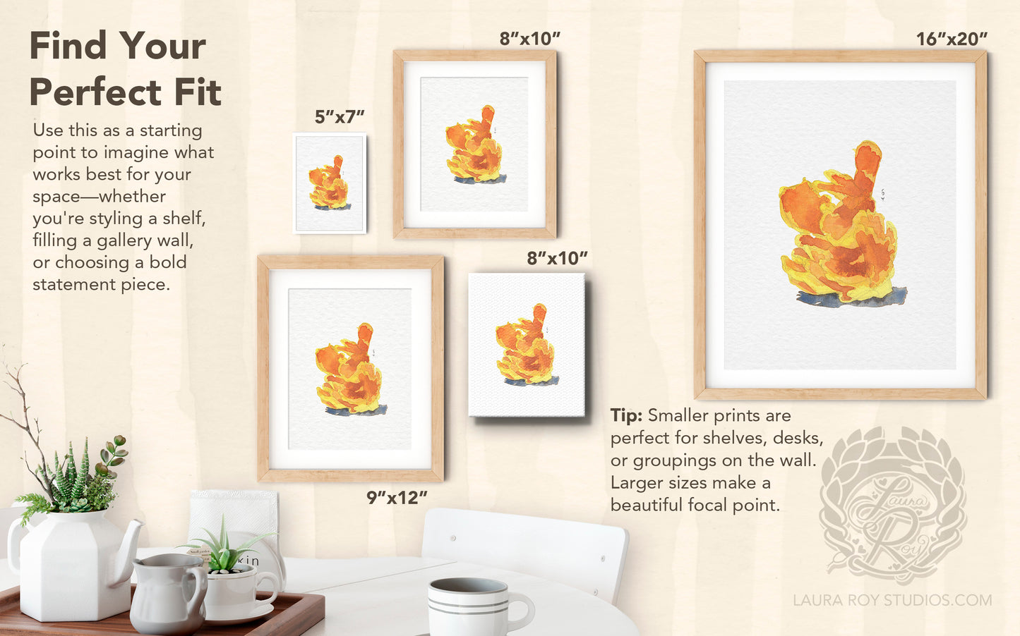 Chicken of the Woods Mushroom Watercolor | Giclée Print