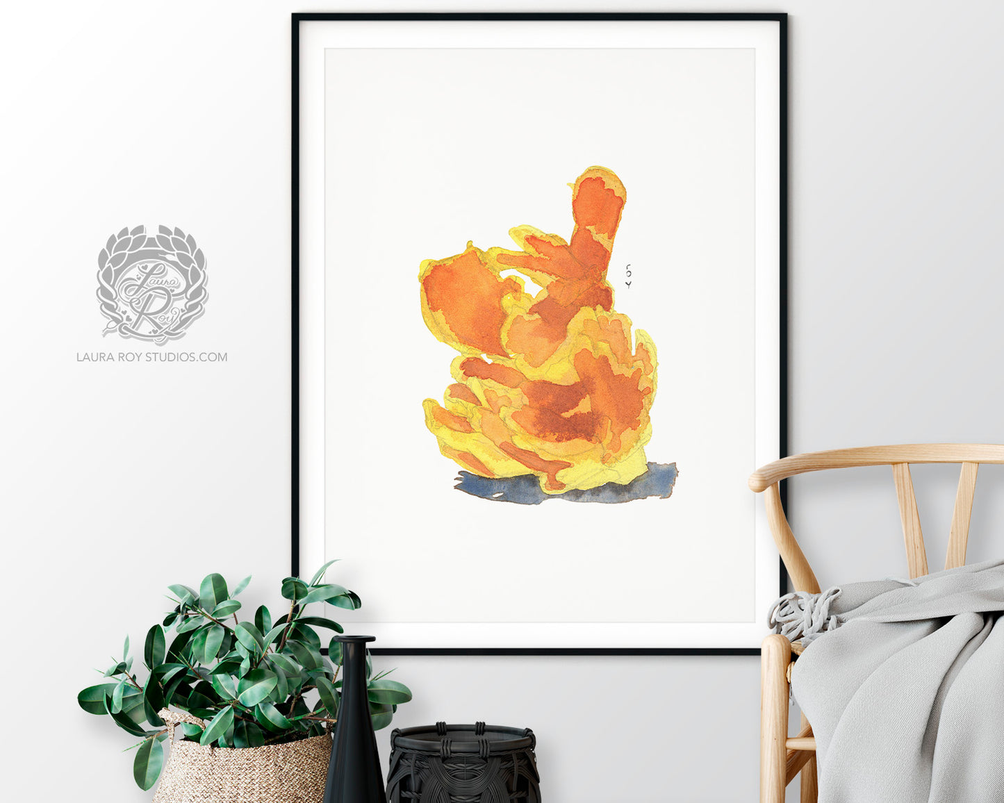 Chicken of the Woods Mushroom Watercolor | Giclée Print