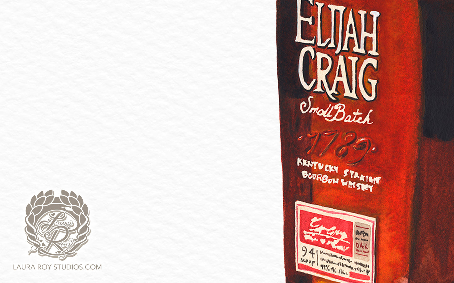 Elijah Craig Watercolor | Giclée Print