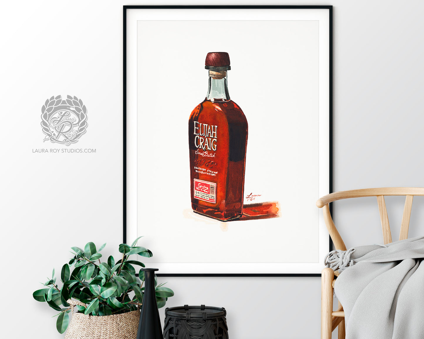 Elijah Craig Watercolor | Giclée Print
