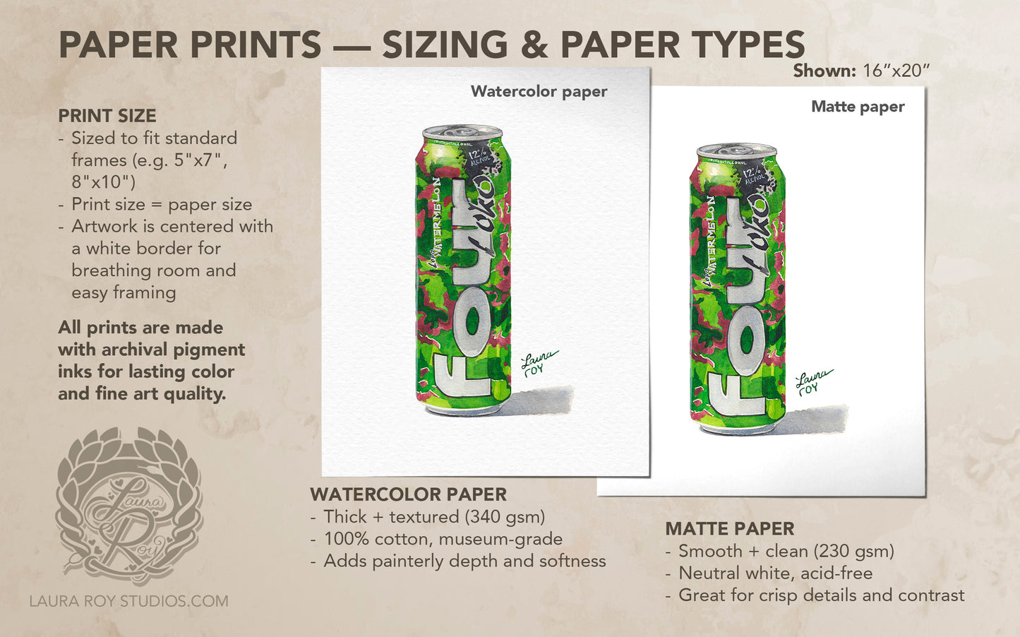 Four Loko Watermelon Watercolor | Giclée Print