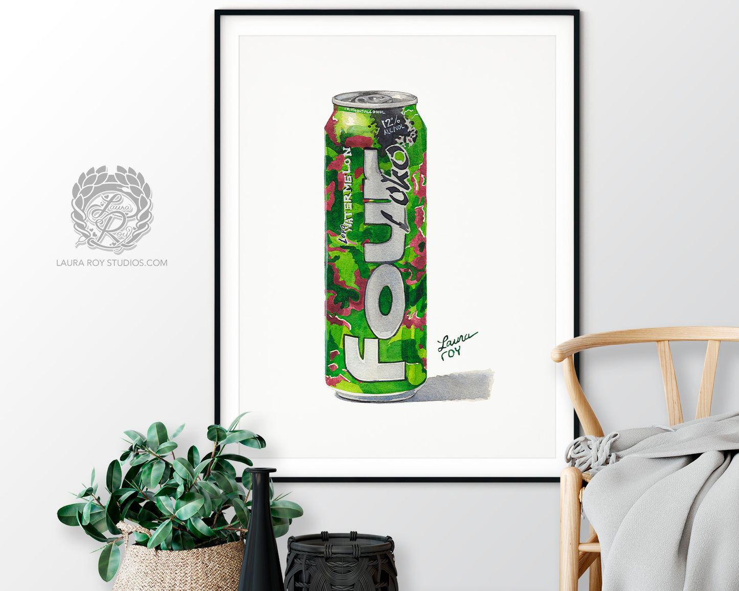 Four Loko Watermelon Watercolor | Giclée Print