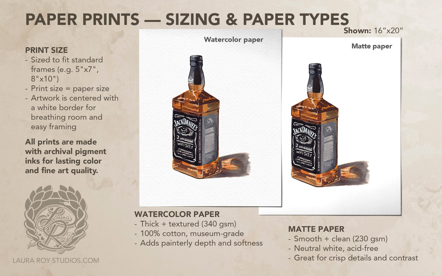 Jack Daniel's No. 7 Watercolor | Giclée Print