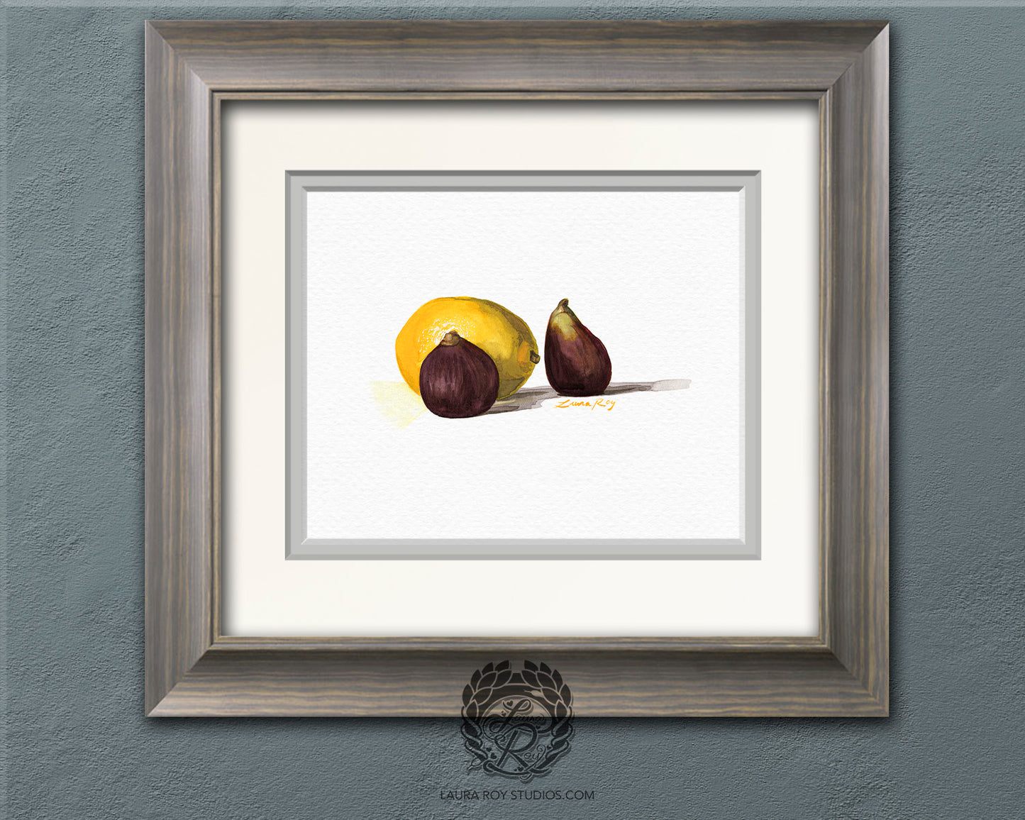 Lemon with Two Figs | Giclée Print