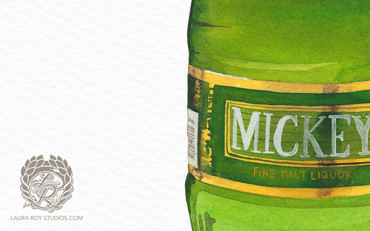 Mickey's Malt Liquor Watercolor | Giclée Print