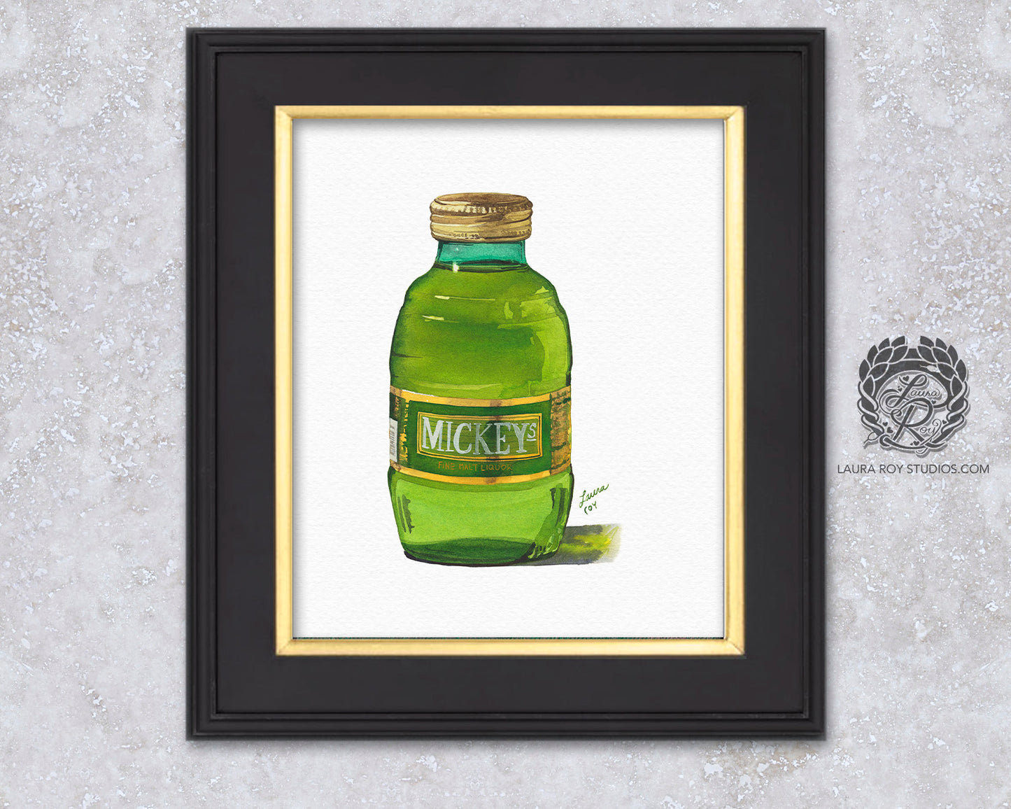 Mickey's Malt Liquor Watercolor | Giclée Print