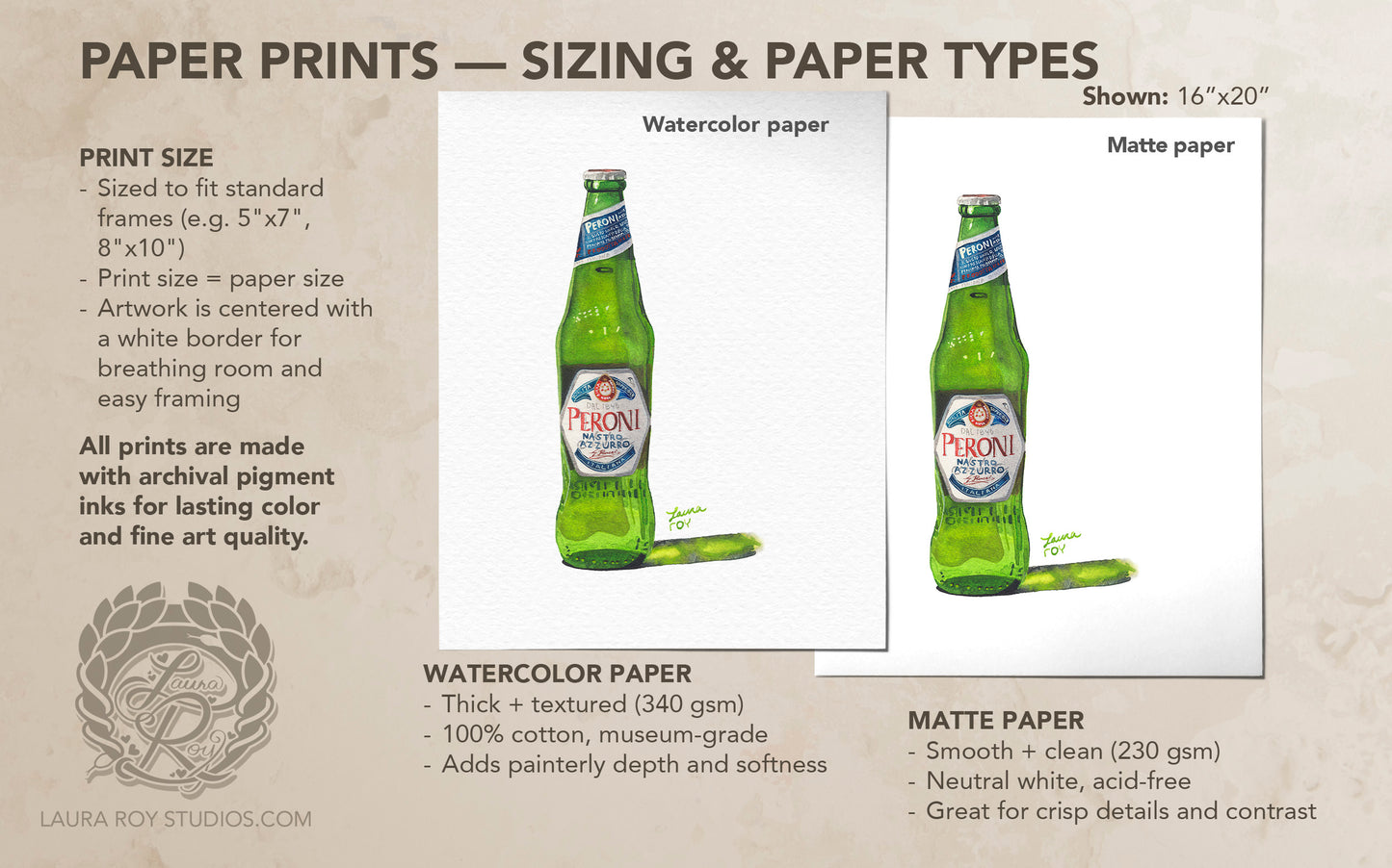 Peroni Watercolor | Giclée Print