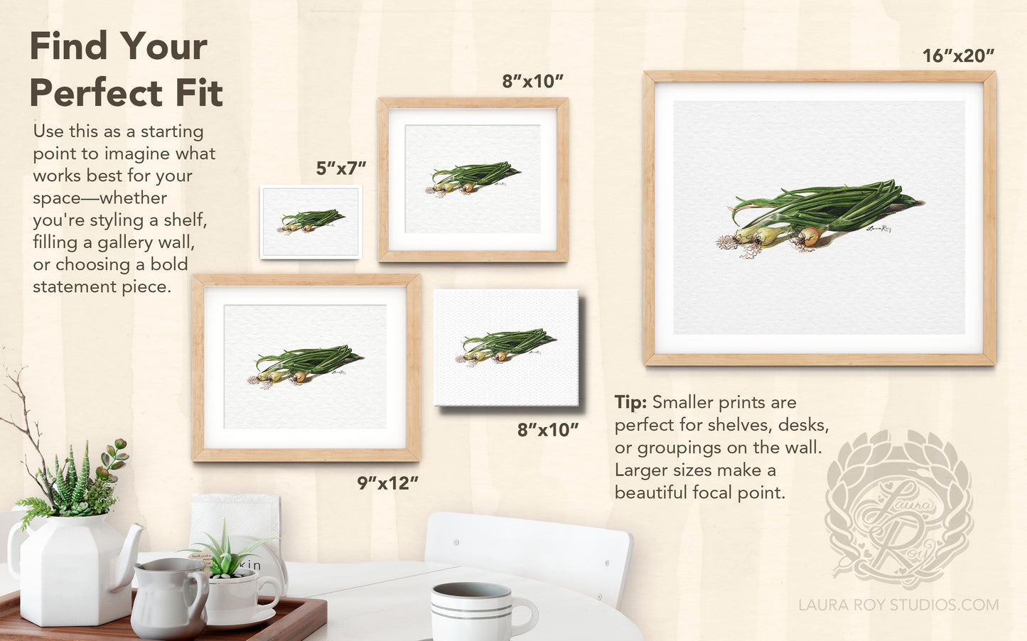 Spring Onions Watercolor | Giclée Print