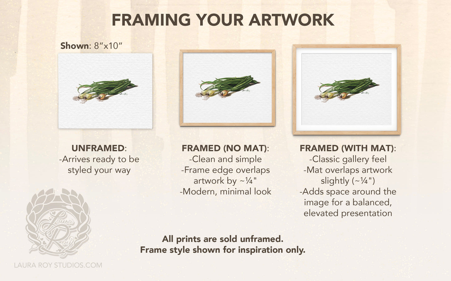 Spring Onions Watercolor | Giclée Print