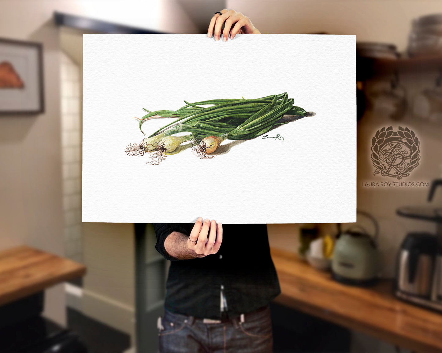 Spring Onions Watercolor | Giclée Print