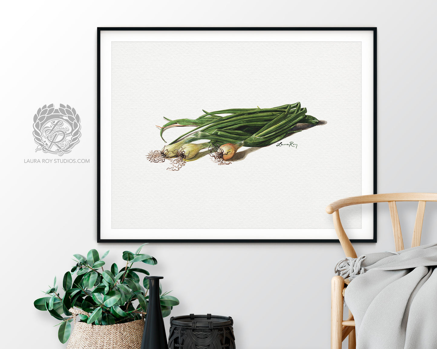 Spring Onions Watercolor | Giclée Print