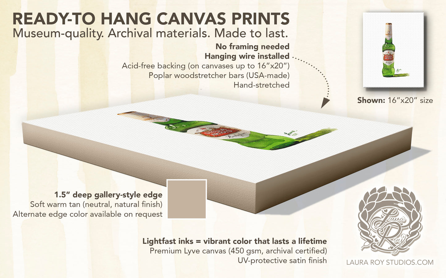 Stella Artois Watercolor | Giclée Print
