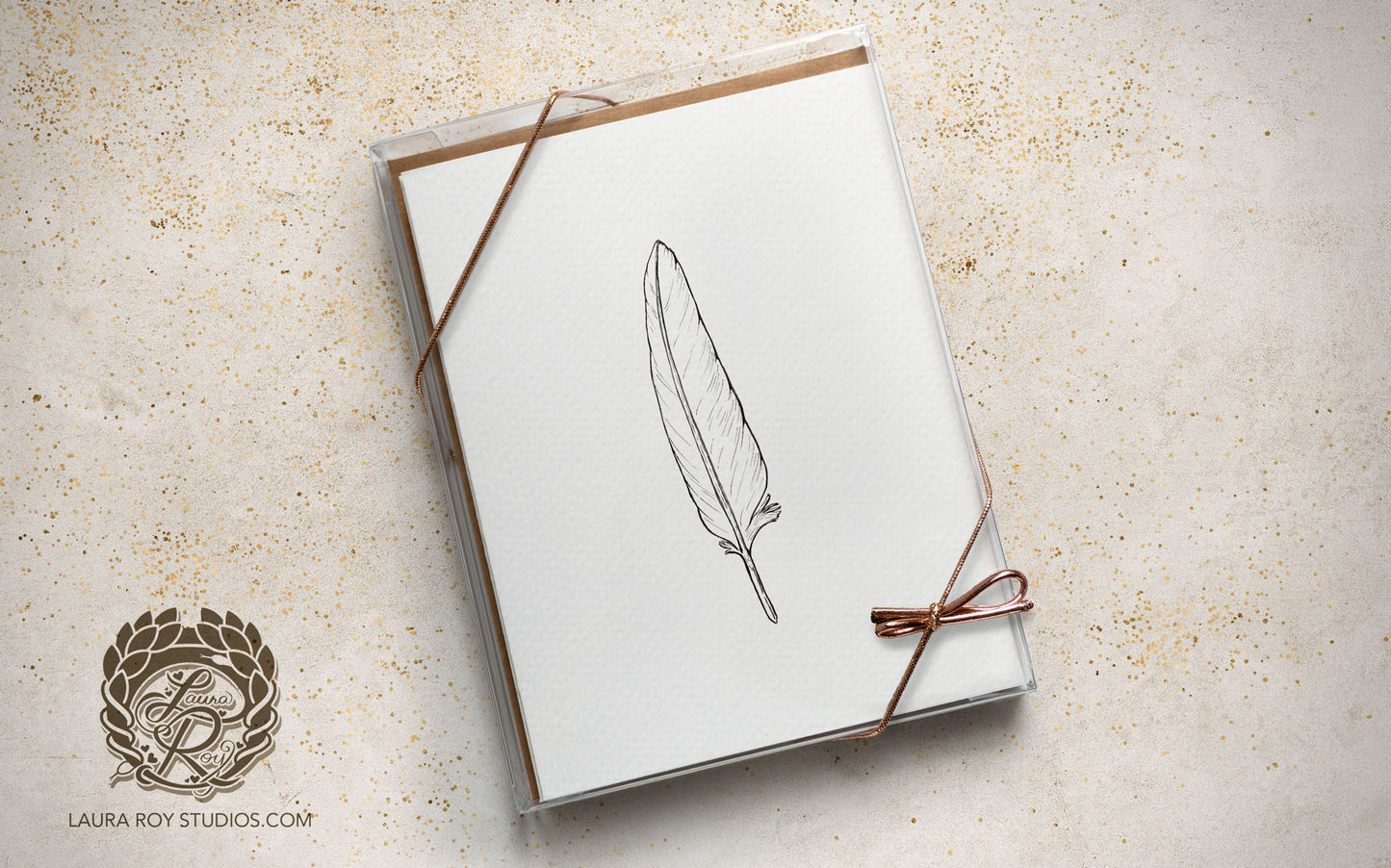 Personalized Feather Greeting Card
