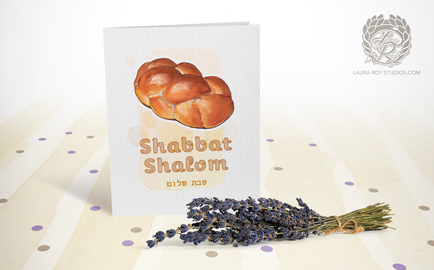 Personalized Challah Greeting Card: Jewish Holiday, Shabbat, Mazel Tov & Celebration Card