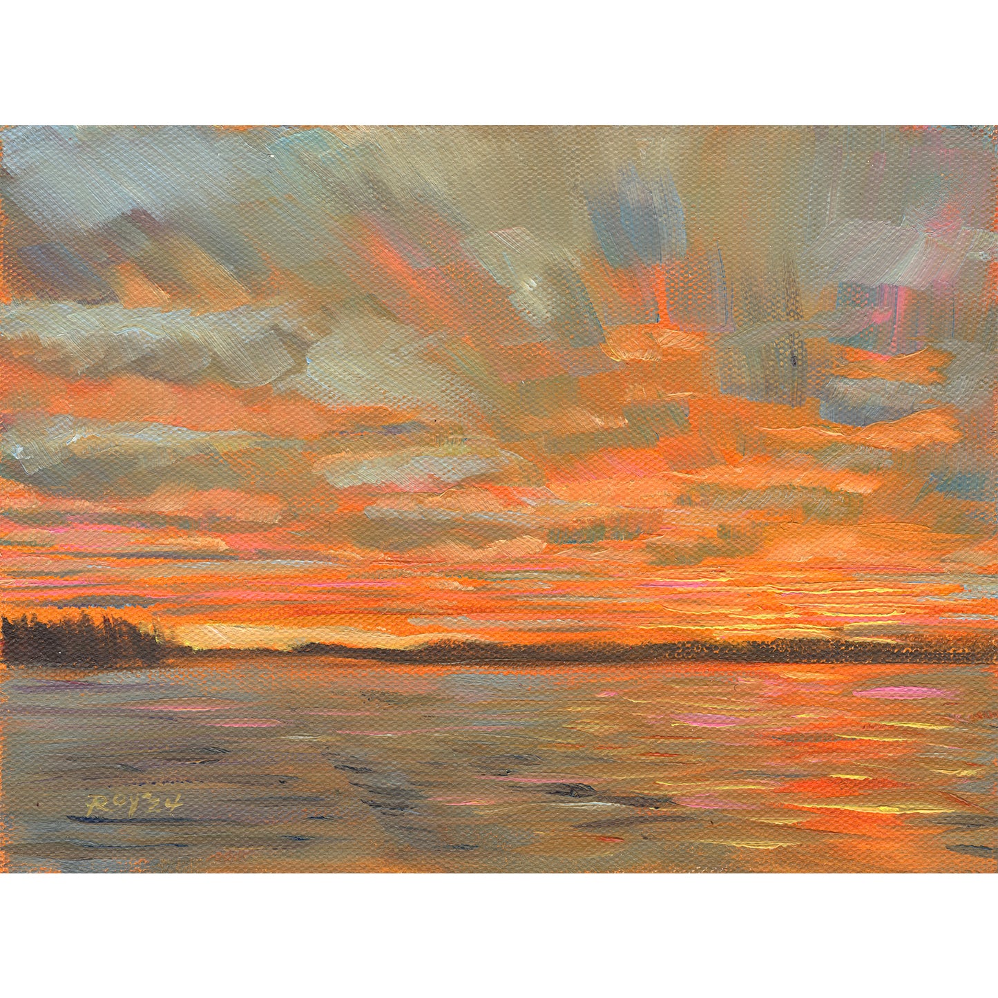 Sunset over Bass Lake