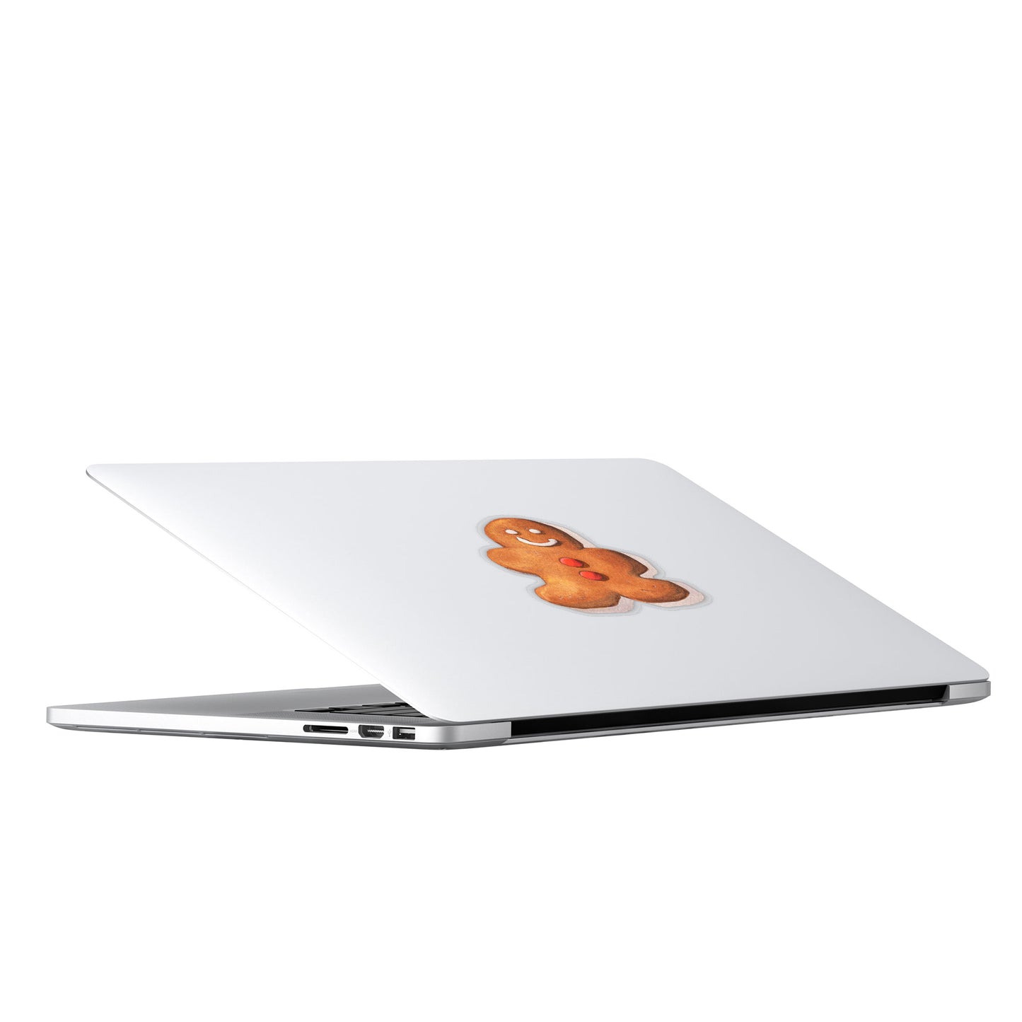 Watercolor Sticker: Gingerbread Man Cookie - Transparent Vinyl, Waterproof, 3 inch