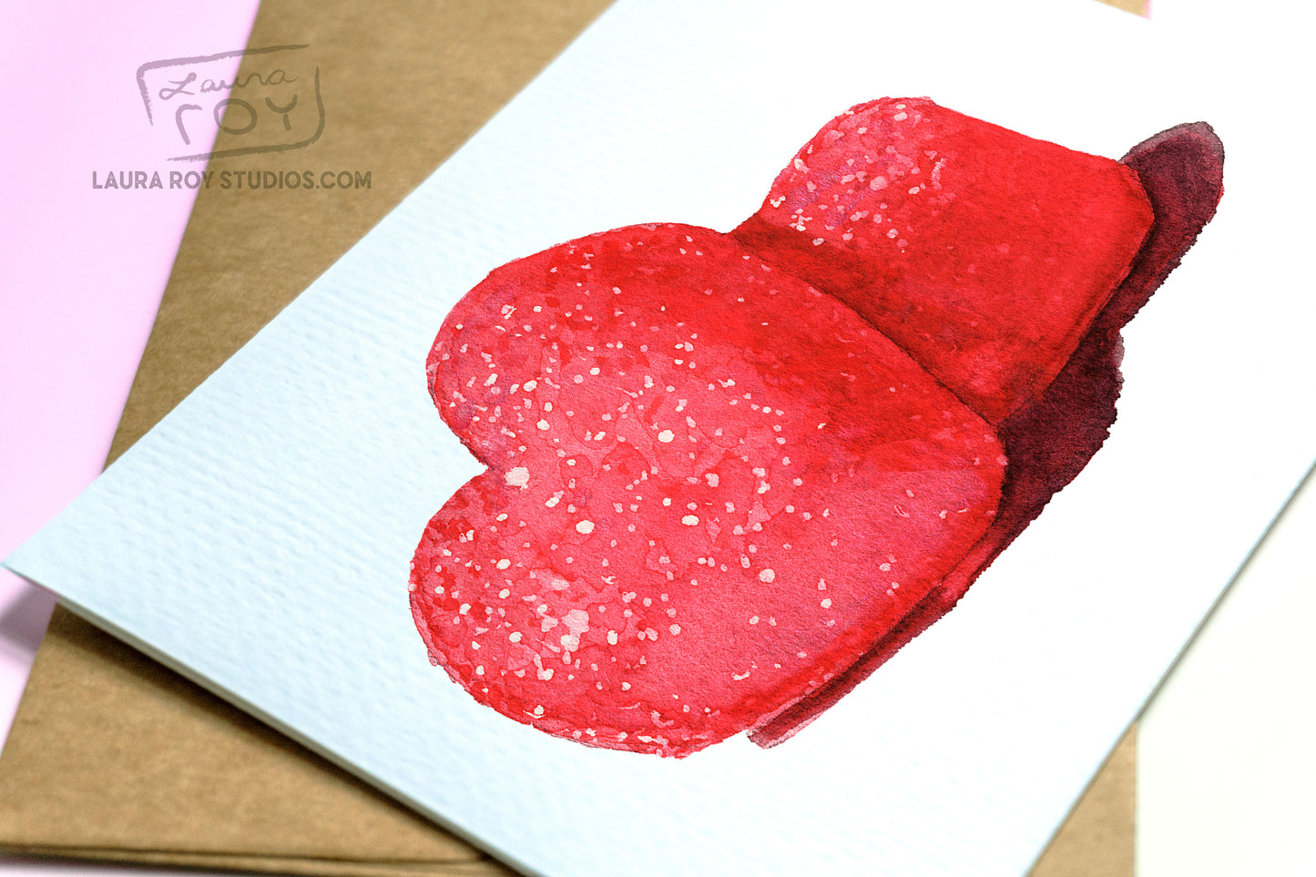 Personalized Sparkly Pink Gummy Heart Candies - Watercolor Valentine's Day Card, Sweetheart Gift for Her or for Him (Single or Set)