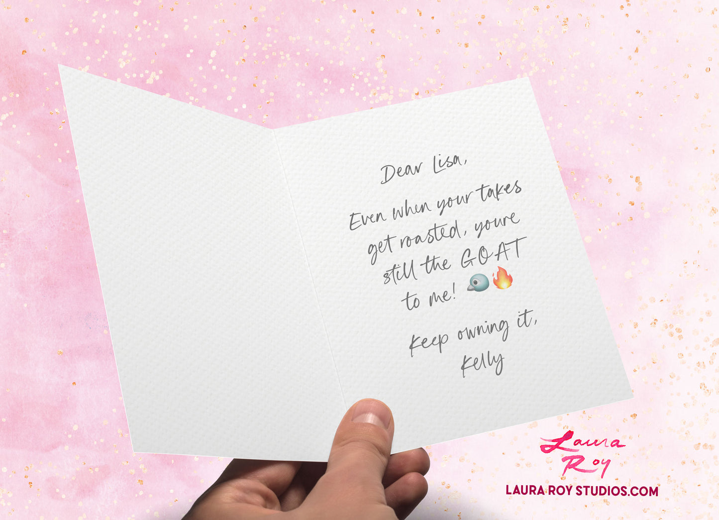 Personalized 'Sorry Your Take Got Ratioed' Card Watercolor Tweet/Post Twitter, X, Instagram, TikTok Banter, Custom Message (Single or Set)