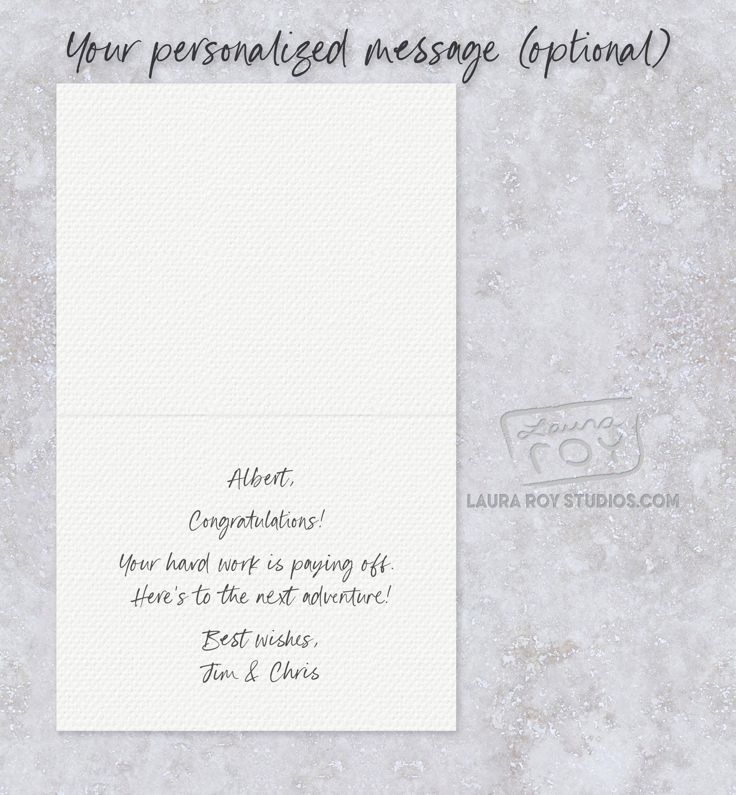 Personalized Watercolor Graduation Card - Watercolor Tassel with Custom Color, and Message (Single or Set)