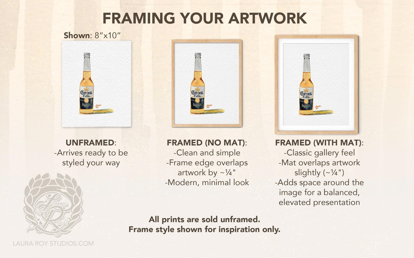 Corona Extra Watercolor | Giclée Print - LauraRoyArt