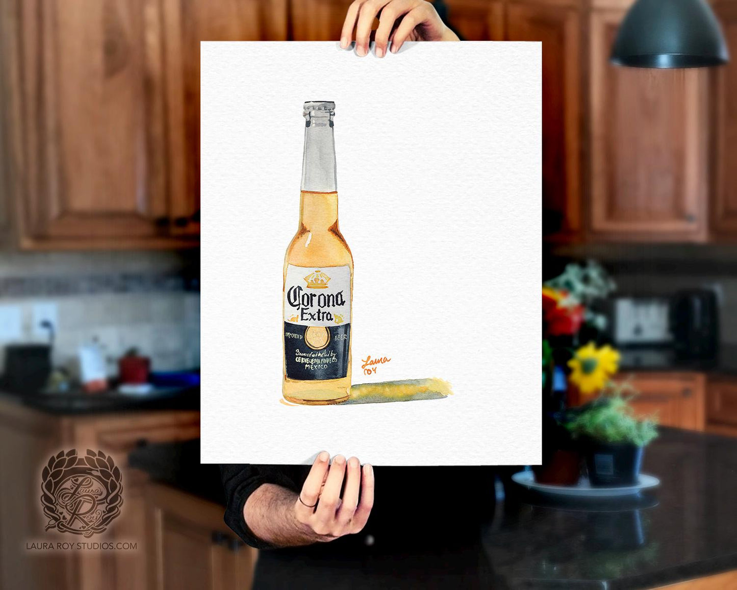 Corona Extra Watercolor | Giclée Print - LauraRoyArt