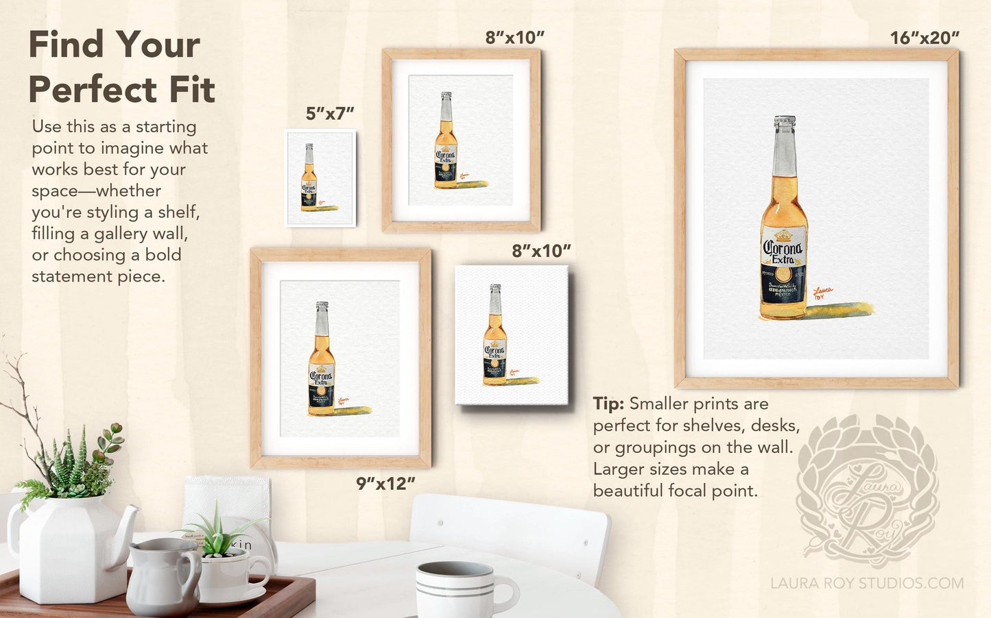 Corona Extra Watercolor | Giclée Print - LauraRoyArt