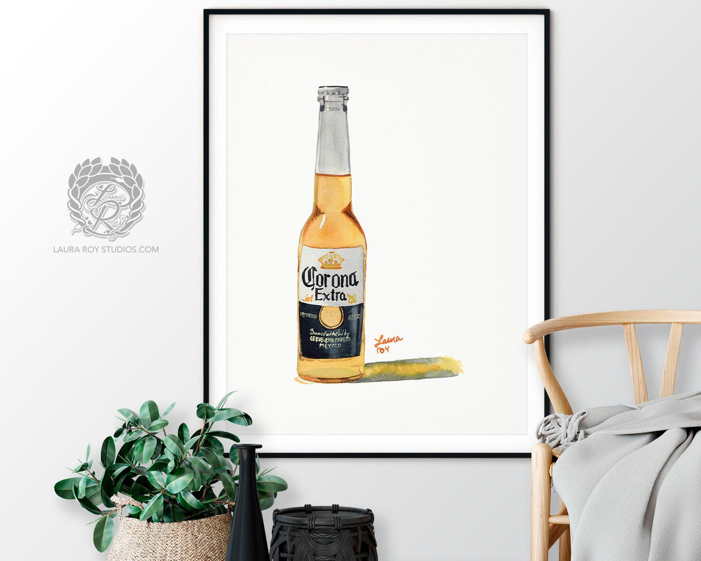 Corona Extra Watercolor | Giclée Print - LauraRoyArt