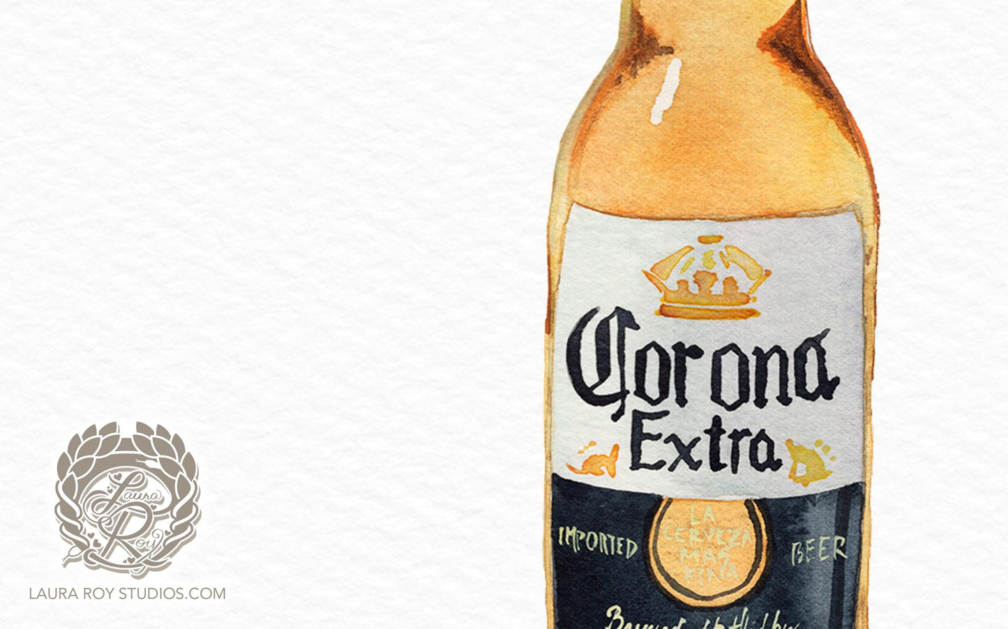 Corona Extra Watercolor | Giclée Print - LauraRoyArt