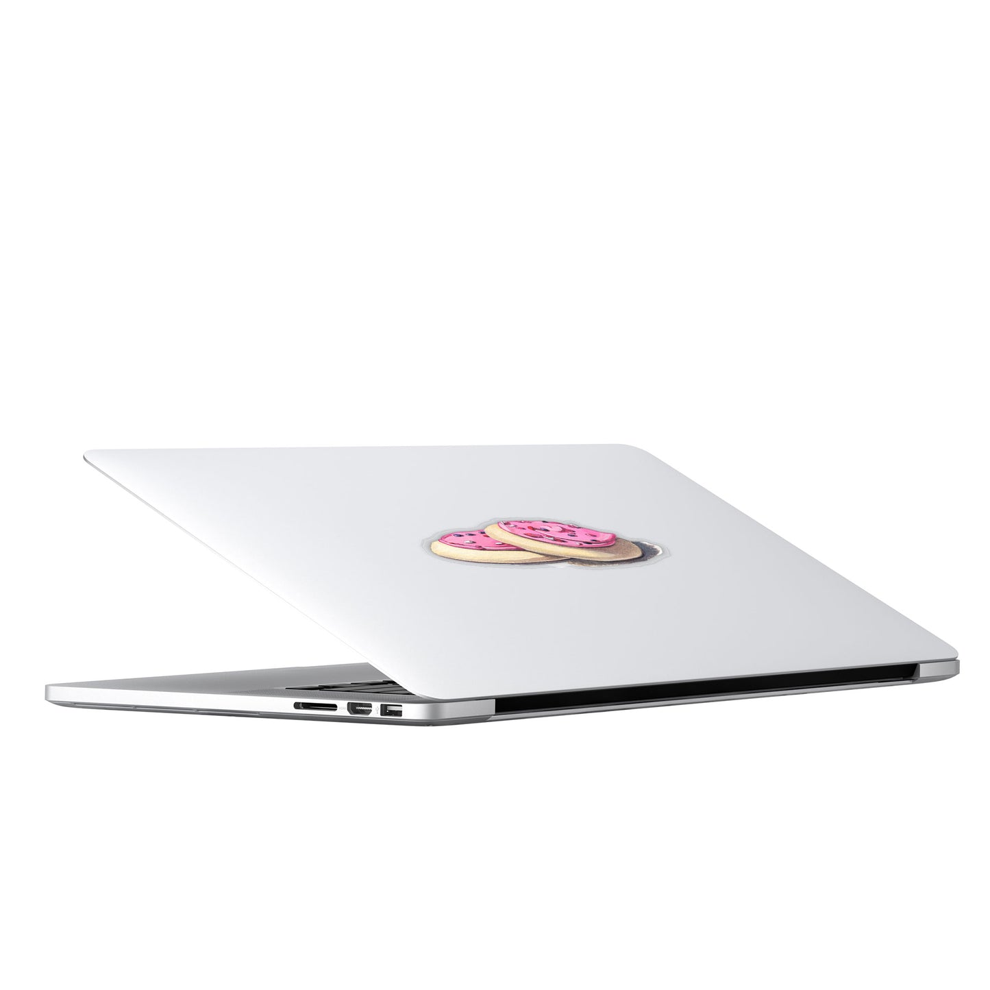 Watercolor Sticker: Pink Frosted Soft Sugar Cookies - Transparent Vinyl, Waterproof, 3.5 inch