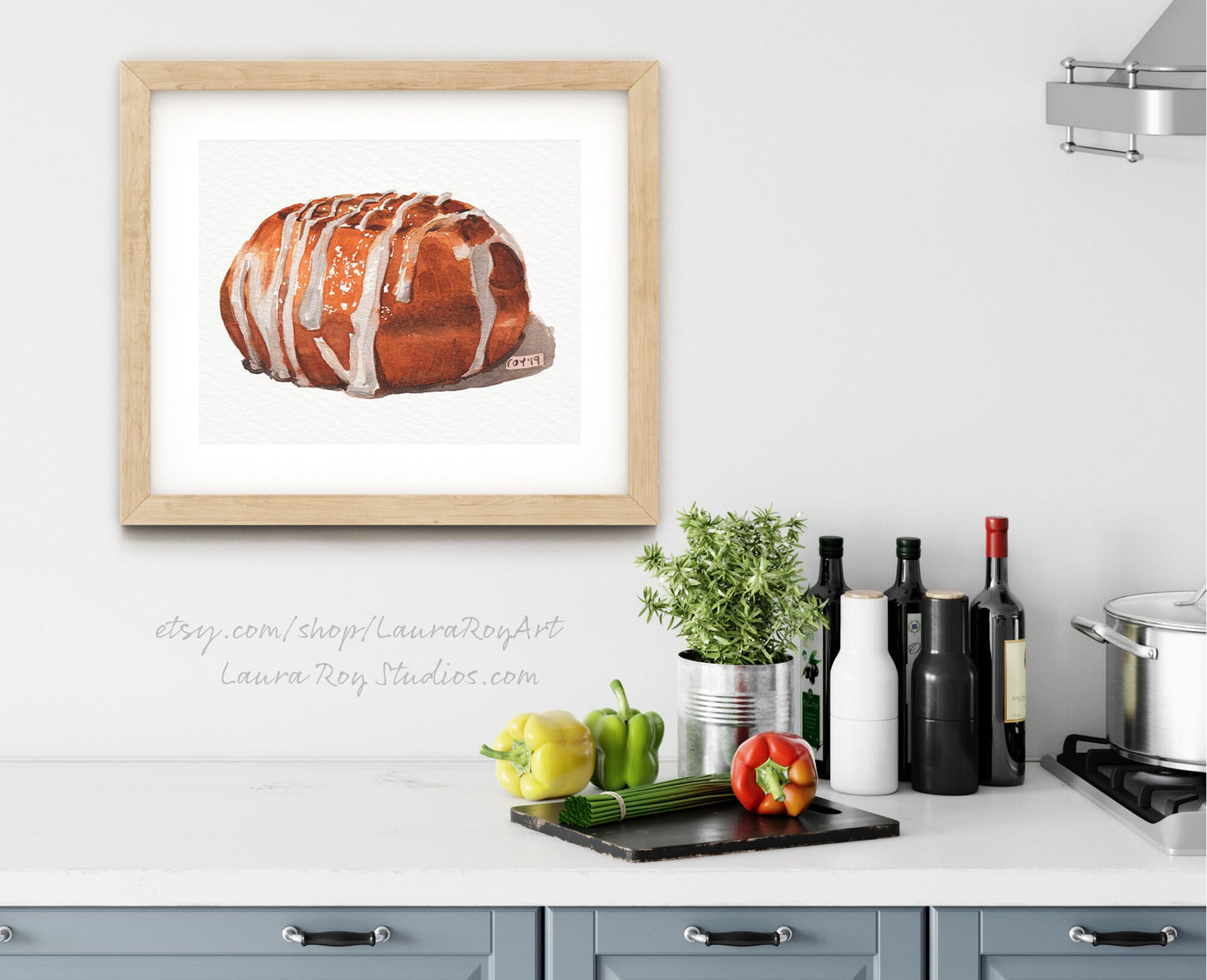 Cinnamon Roll Watercolor | Giclée Print