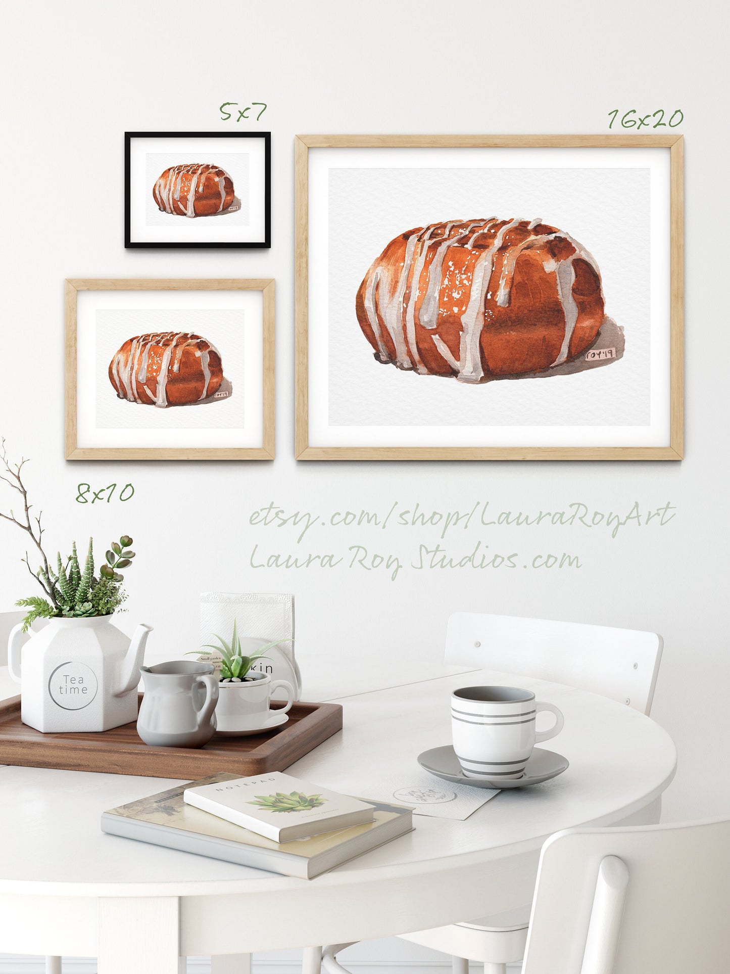 Cinnamon Roll Watercolor | Giclée Print