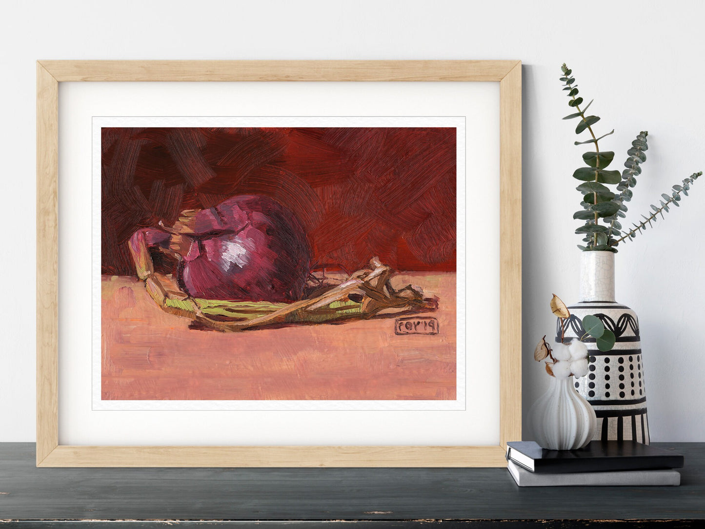Red Onion Oil Painting | Giclée Print