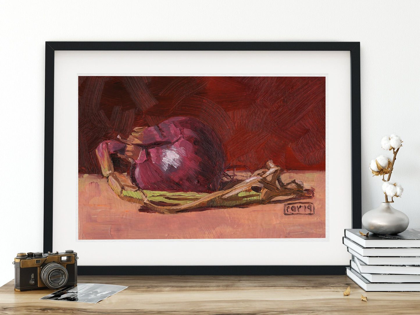 Red Onion Oil Painting | Giclée Print