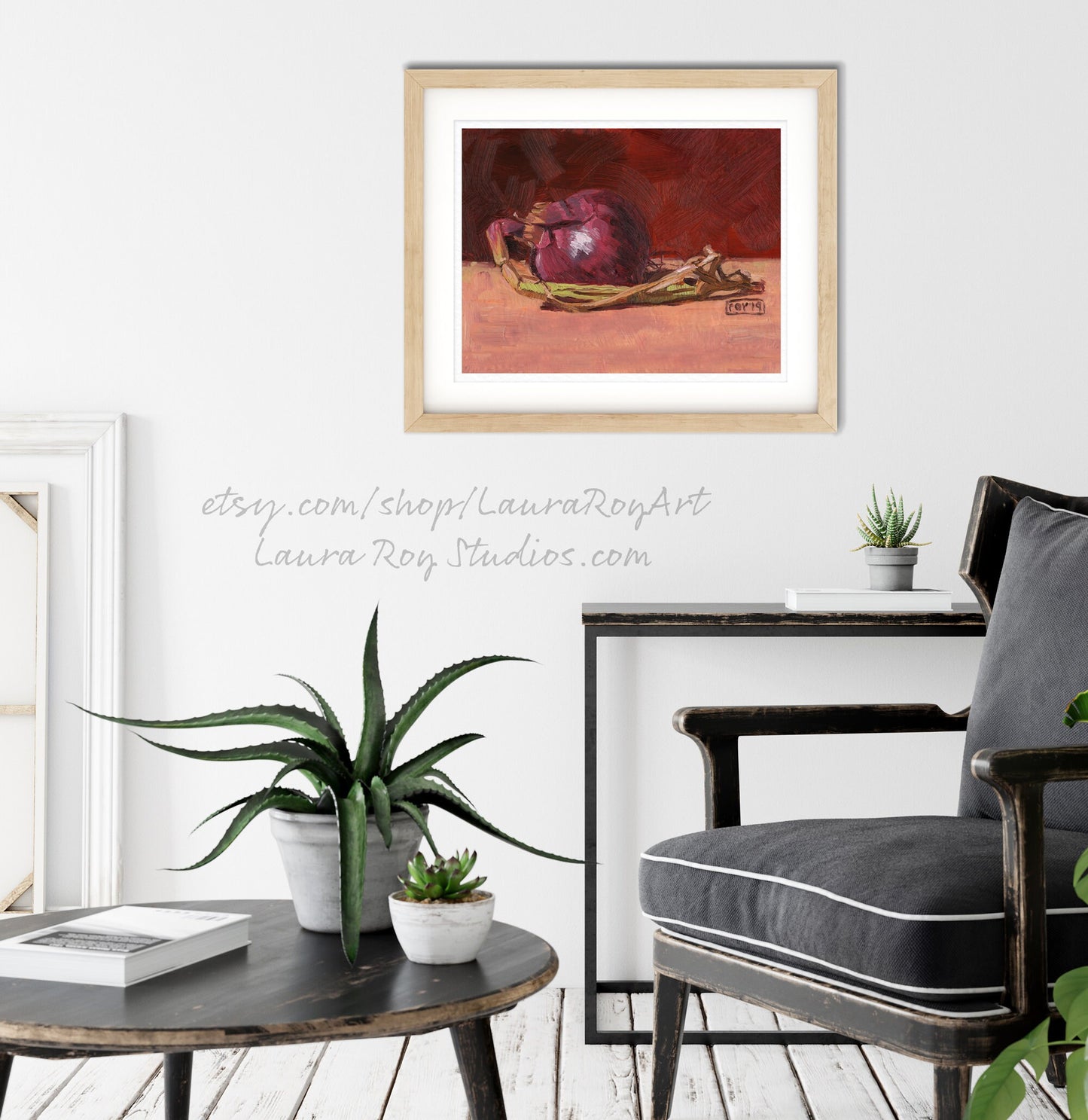 Red Onion Oil Painting | Giclée Print