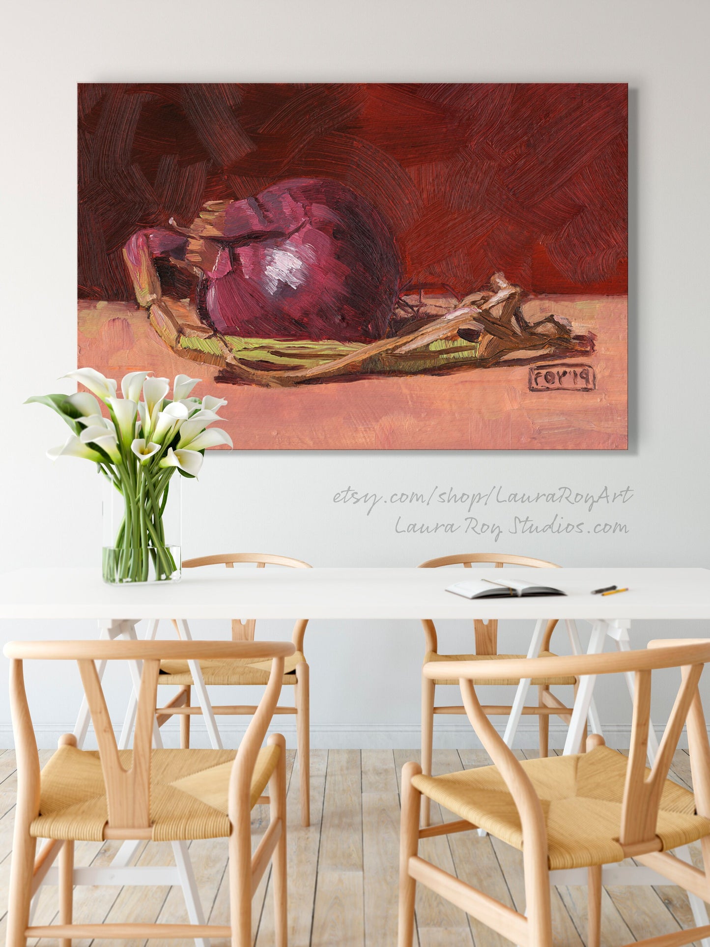 Red Onion Oil Painting | Giclée Print