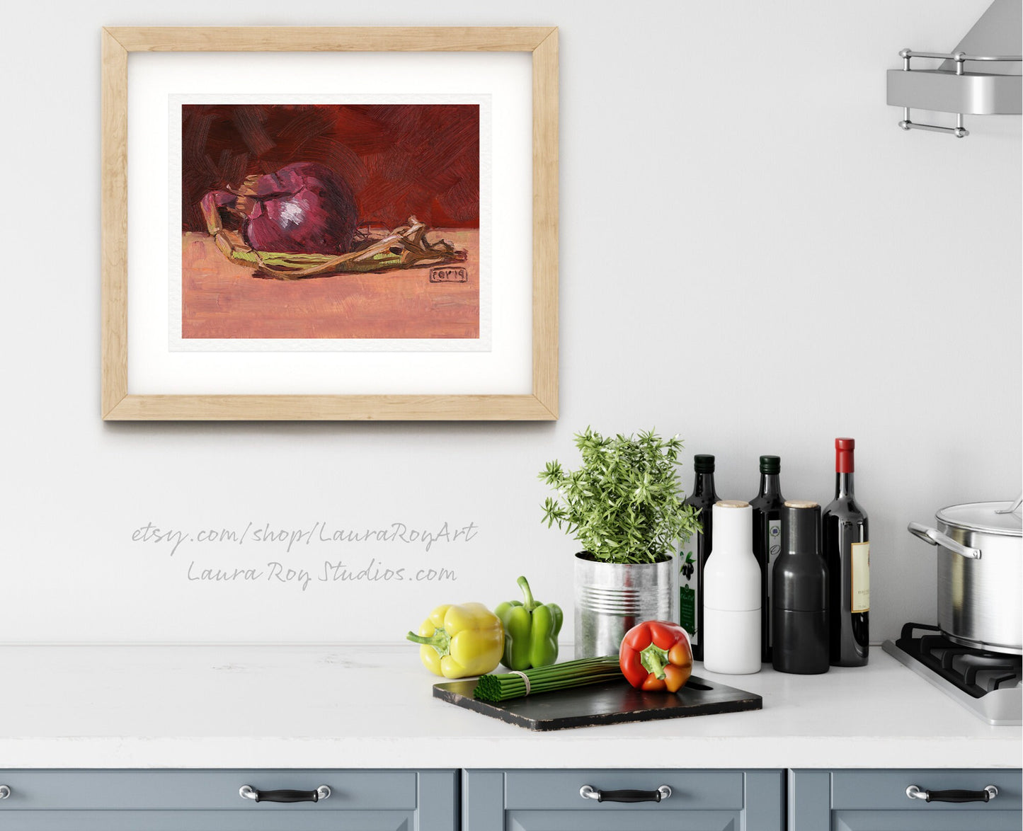 Red Onion Oil Painting | Giclée Print