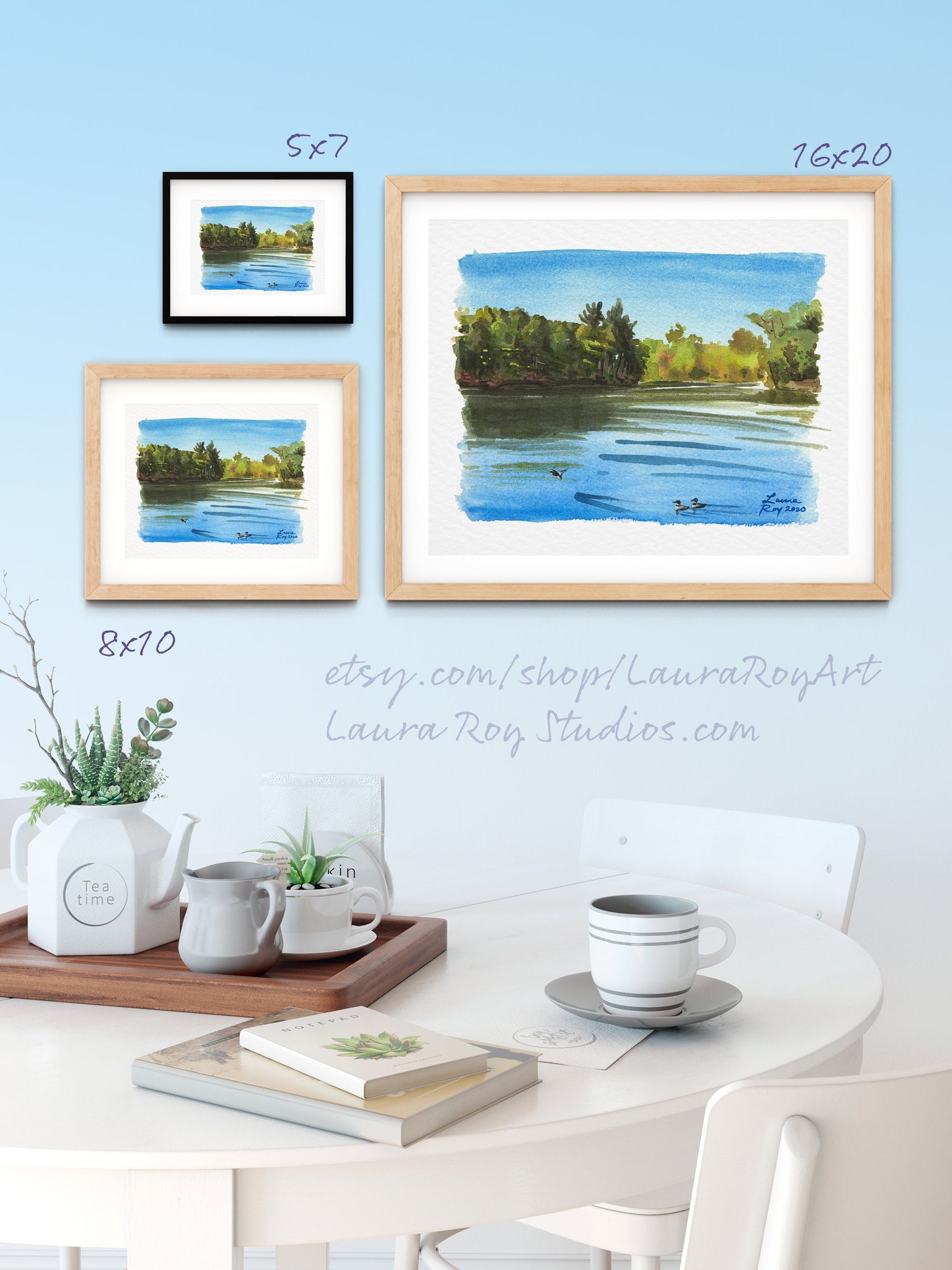 Morning Lake Watercolor | Giclée Print