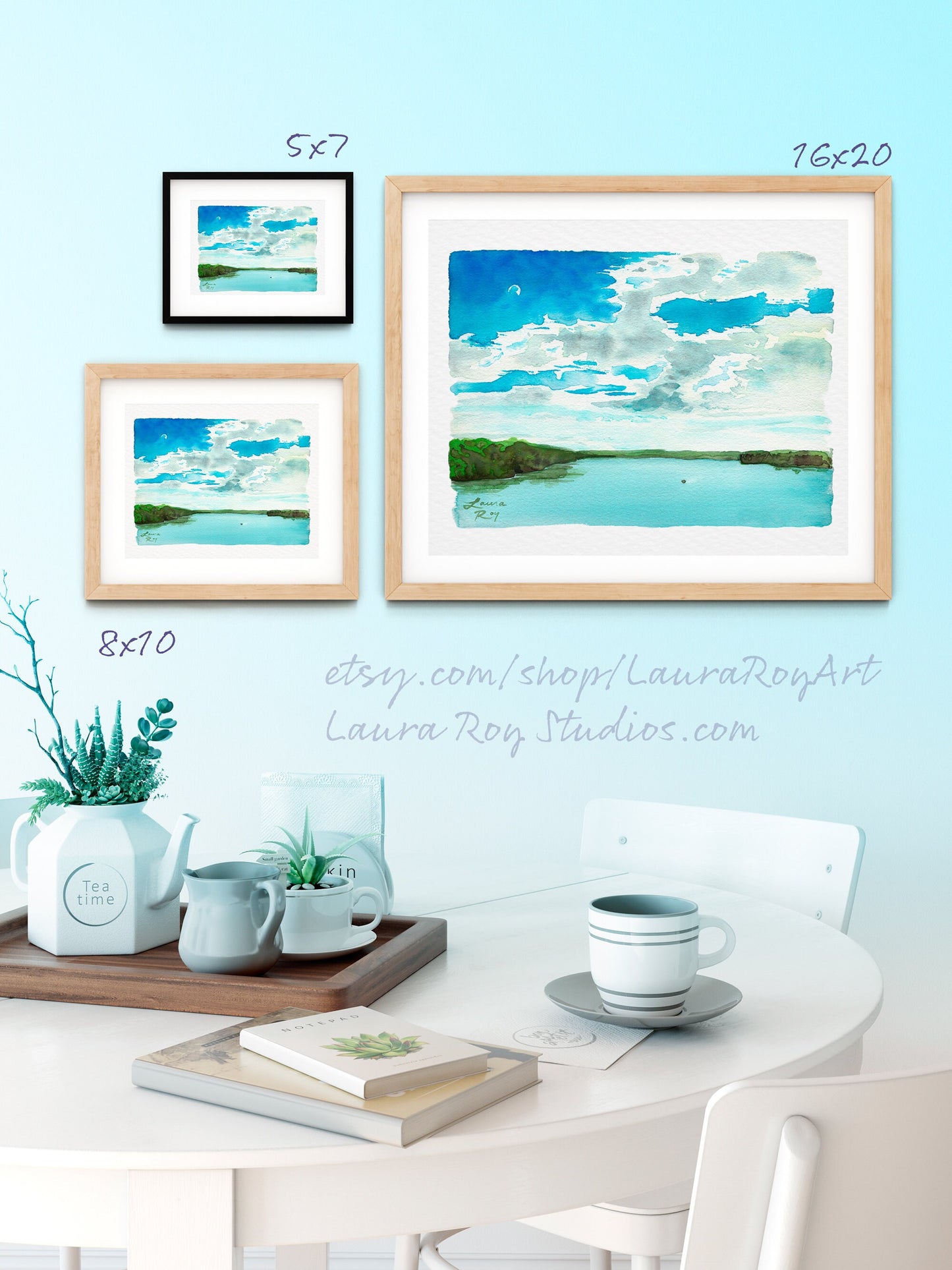 Moon over Mississippi Watercolor | Giclée Print
