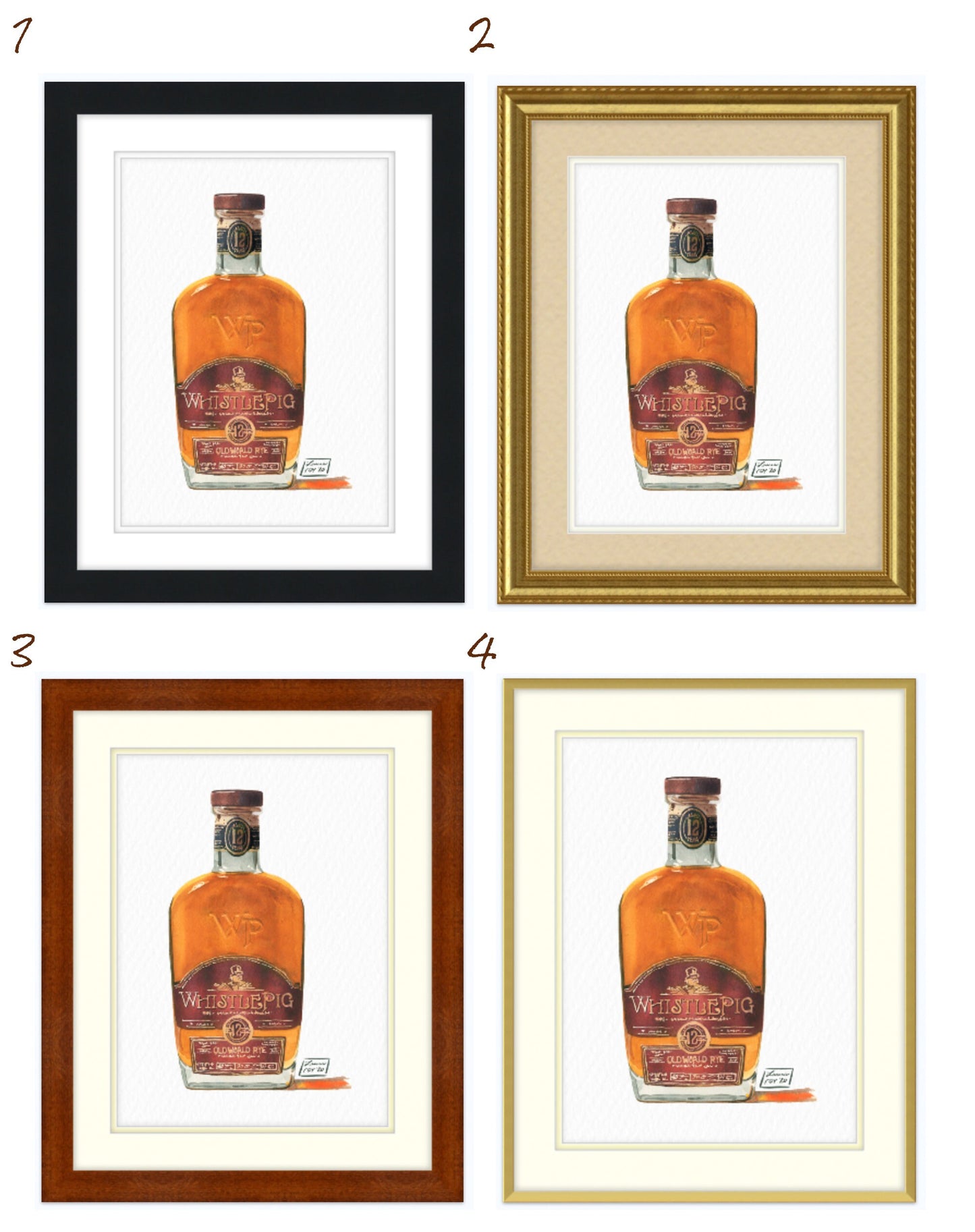 Custom Whisky/Whiskey Original Watercolor Painting