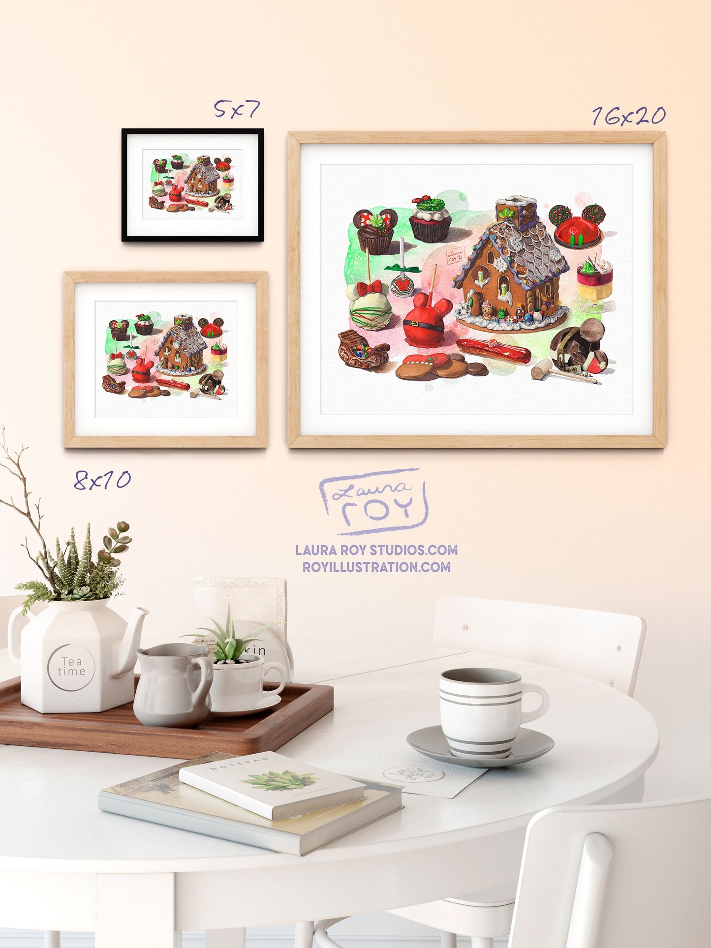 Holiday Desserts of Disney Watercolor | Giclée Print
