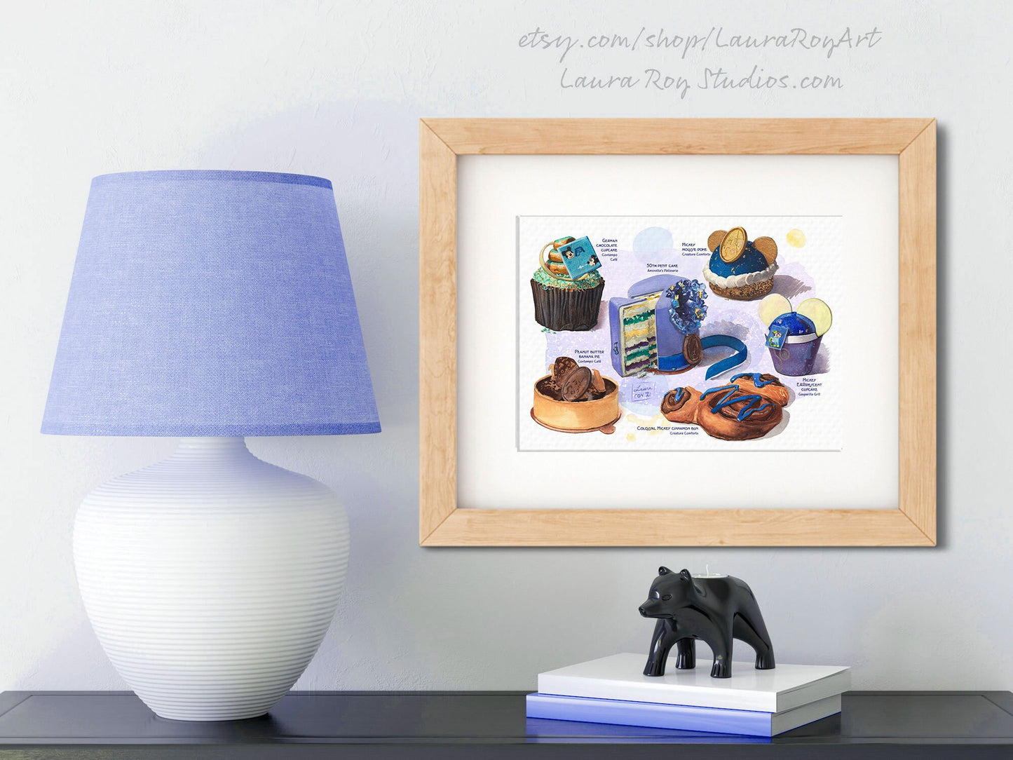 Desserts of Disney Watercolor 50th Anniversary Giclée Print | Disney World and Disney Springs Treats Paintings