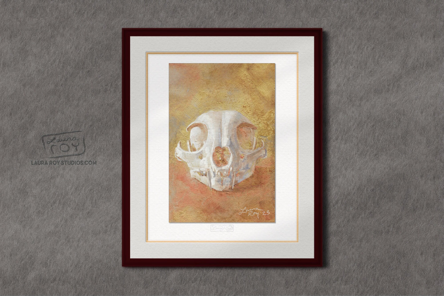 Lynx Skull Oil Painting | Giclée Print